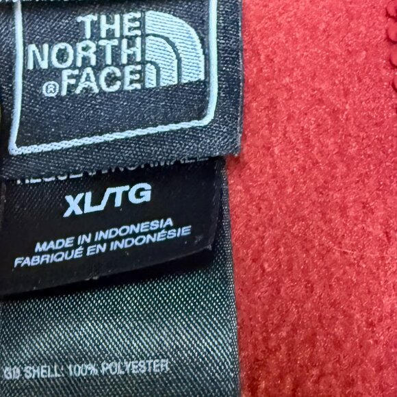 The North Face Full-Zip Fleece Jacket Men’s XL Red/Gray Soft Warm EUC - Picture 4 of 10